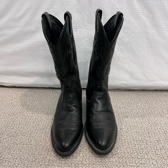 Ariat  Heritage R Toe Black Leather Cowboy Boots Western 10002218 Men Sz 8.5 EE, - Picture 5 of 16